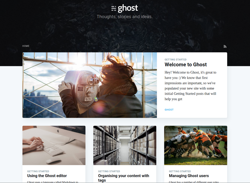 The newest version of Casper is almost too beautiful to be a default blog theme.