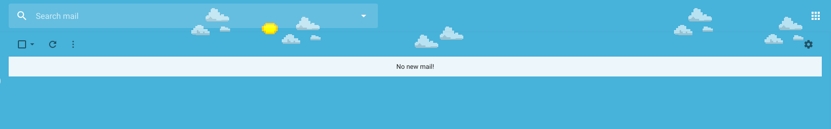 When all your emails are archived, Gmail shows this.