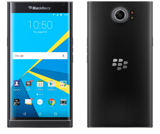 The BlackBerry Priv, seemingly a normal Android smartphone…