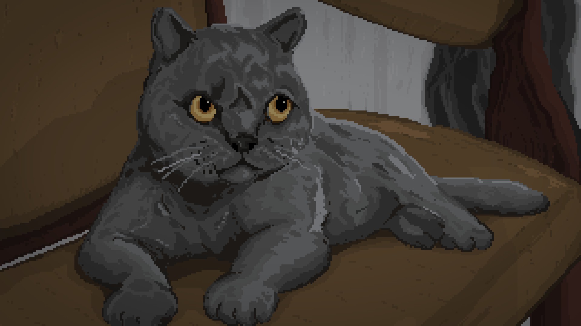 Though a few of them are quite pleasant. Incidentally, this is the least creepy image of this cat in the whole game.