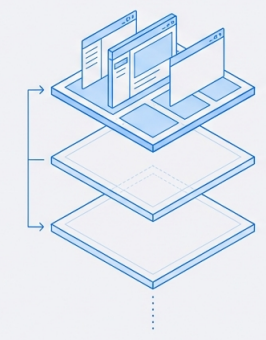 An infinite vertical stack