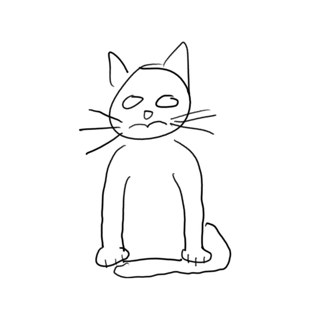 Original lousy cat drawing